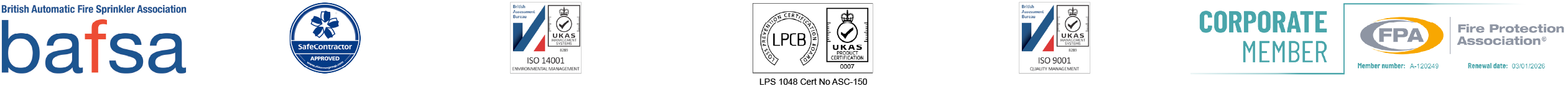 Bailey Fire Services Accreditations